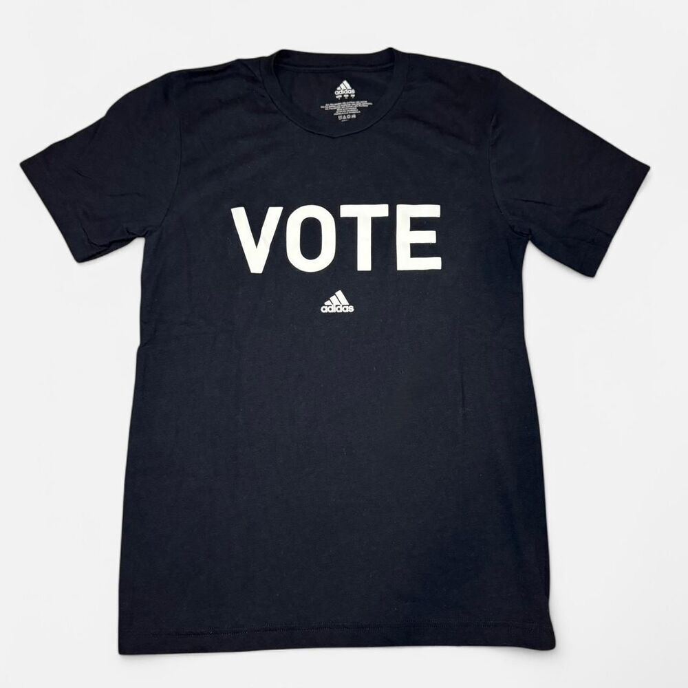 Adidas Black and White "Vote" T-shirt
